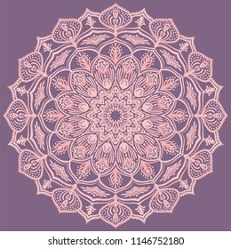 Аrabesque. Flower Mandala. Vintage decorative elements. Oriental pattern, vector illustration. Islam, Arabic, Indian, moroccan,spain, turkish, pakistan, chinese, mystic, ottoman motifs. Coloring book 