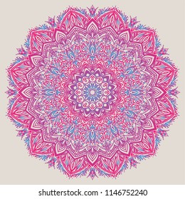 Аrabesque. Flower Mandala. Vintage decorative elements. Oriental pattern, vector illustration. Islam, Arabic, Indian, moroccan,spain, turkish, pakistan, chinese, mystic, ottoman motifs. Coloring book 