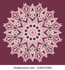 Аrabesque. Flower Mandala. Vintage decorative elements. Oriental pattern, vector illustration. Islam, Arabic, Indian, moroccan,spain, turkish, pakistan, chinese, mystic, ottoman motifs. Coloring book 
