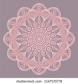 Аrabesque. Flower Mandala. Vintage decorative elements. Oriental pattern, vector illustration. Islam, Arabic, Indian, moroccan,spain, turkish, pakistan, chinese, mystic, ottoman motifs. Coloring book 