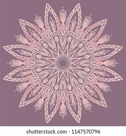 Аrabesque. Flower Mandala. Vintage decorative elements. Oriental pattern, vector illustration. Islam, Arabic, Indian, moroccan,spain, turkish, pakistan, chinese, mystic, ottoman motifs. Coloring book 