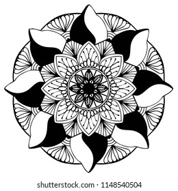 Flower Mandala. Vintage decorative elements. Oriental pattern, vector illustration. Islam, Arabic, Indian, moroccan,spain, turkish, pakistan, chinese, mystic, ottoman motifs.
