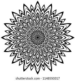 Flower Mandala. Vintage decorative elements. Oriental pattern, vector illustration. Islam, Arabic, Indian, moroccan,spain, turkish, pakistan, chinese, mystic, ottoman motifs. Coloring book page