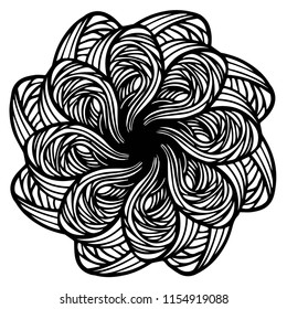 Flower Mandala. Vintage decorative elements. Oriental pattern, vector illustration. Islam, Arabic, Indian, moroccan,spain, turkish, pakistan, chinese, mystic, ottoman motifs. Coloring book pag