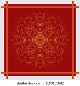 Flower Mandala. Vintage decorative elements. Oriental pattern, vector illustration.