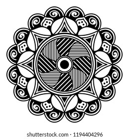 Flower Mandala, vintage decorative elements, vector illustration.
