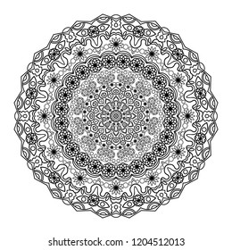 Flower Mandala. Vintage decorative elements. Oriental pattern, vector illustration. Islam, Arabic, Indian, moroccan,spain, turkish, pakistan, chinese, mystic, ottoman motifs. Decorative round ornament