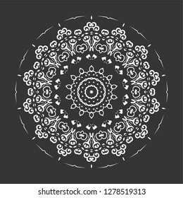 Flower Mandala. Vintage decorative elements. Oriental pattern, vector illustration. Islam, Arabic, Indian, moroccan,spain, turkish, pakistan, chinese, mystic, ottoman motifs. Coloring book page