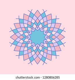 Аrabesque. Flower Mandala. Vintage decorative elements. Oriental pattern, vector illustration. Islam, Arabic, Indian, moroccan,spain, turkish, pakistan, chinese, mystic, ottoman motifs. Coloring book 