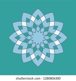 Аrabesque. Flower Mandala. Vintage decorative elements. Oriental pattern, vector illustration. Islam, Arabic, Indian, moroccan,spain, turkish, pakistan, chinese, mystic, ottoman motifs. Coloring book 
