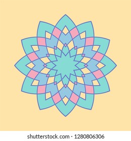 Аrabesque. Flower Mandala. Vintage decorative elements. Oriental pattern, vector illustration. Islam, Arabic, Indian, moroccan,spain, turkish, pakistan, chinese, mystic, ottoman motifs. Coloring book 