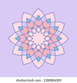 Аrabesque. Flower Mandala. Vintage decorative elements. Oriental pattern, vector illustration. Islam, Arabic, Indian, moroccan,spain, turkish, pakistan, chinese, mystic, ottoman motifs. Coloring book 