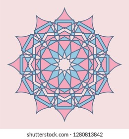 Аrabesque. Flower Mandala. Vintage decorative elements. Oriental pattern, vector illustration. Islam, Arabic, Indian, moroccan,spain, turkish, pakistan, chinese, mystic, ottoman motifs. Coloring book 