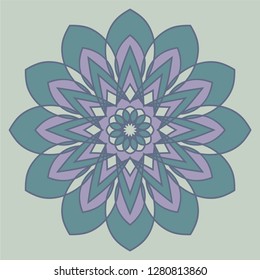 Аrabesque. Flower Mandala. Vintage decorative elements. Oriental pattern, vector illustration. Islam, Arabic, Indian, moroccan,spain, turkish, pakistan, chinese, mystic, ottoman motifs. Coloring book 