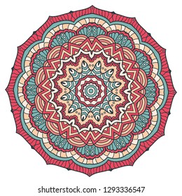 Flower Mandala. Vintage decorative elements. Oriental pattern, vector illustration. Islam, Arabic, Indian, turkish, pakistan, chinese, ottoman motifs