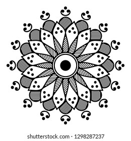 Flower Mandala, vintage decorative elements, vector illustration.