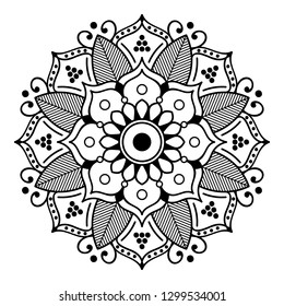 	
Flower Mandala, vintage decorative elements, vector illustration.
