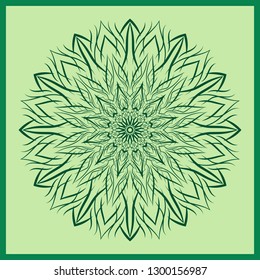 Flower Mandala. Vintage decorative elements. Oriental pattern, vector illustration.