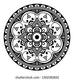 	
Flower Mandala, vintage decorative elements, vector illustration