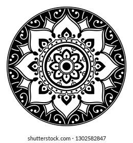 	
Flower Mandala, vintage decorative elements, vector illustration