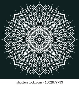 Flower Mandala. Vintage decorative elements. Oriental pattern, vector illustration.