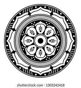 Flower Mandala, vintage decorative elements, vector illustration