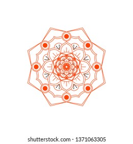 Flower Mandala. Vintage decorative elements. Oriental pattern, vector illustration. Coloring book page