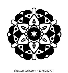 Flower Mandala. Vintage decorative elements. Oriental pattern, vector illustration. Islam, Arabic, Indian, moroccan,spain, turkish, pakistan, chinese, mystic, ottoman motifs. Coloring book page