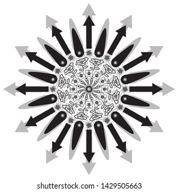 Flower Mandala. Vintage decorative elements. Oriental pattern, vector illustration. Islam, Arabic, Indian, moroccan,spain, turkish, pakistan, chinese, mystic, ottoman motifs. Coloring book page