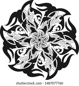 Flower Mandala. Vintage decorative elements. Oriental pattern, vector illustration