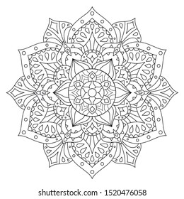 Flower Mandala. Vintage decorative elements. Vector illustration.