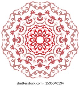 Flower Mandala. Vintage decorative elements. Oriental pattern, vector illustration. Islam, Arabic, Indian, moroccan,spain, turkish, pakistan, chinese, mystic, ottoman motifs. Coloring book page