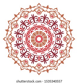 Flower Mandala. Vintage decorative elements. Oriental pattern, vector illustration. Islam, Arabic, Indian, moroccan,spain, turkish, pakistan, chinese, mystic, ottoman motifs. Coloring book page