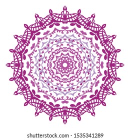 Flower Mandala. Vintage decorative elements. Oriental pattern, vector illustration. Islam, Arabic, Indian, moroccan,spain, turkish, pakistan, chinese, mystic, ottoman motifs. Coloring book page