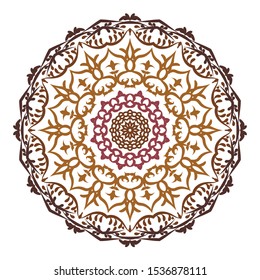 Flower Mandala. Vintage decorative elements. Oriental pattern, vector illustration. Islam, Arabic, Indian, moroccan,spain, turkish, pakistan, chinese, mystic, ottoman motifs. Coloring book page