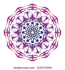 Flower Mandala. Vintage decorative elements. Oriental pattern, vector illustration. Islam, Arabic, Indian, moroccan,spain, turkish, pakistan, chinese, mystic, ottoman motifs. Coloring book page