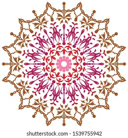 Flower Mandala. Vintage decorative elements. Oriental pattern, vector illustration. Islam, Arabic, Indian, moroccan,spain, turkish, pakistan, chinese, mystic, ottoman motifs. Coloring book page