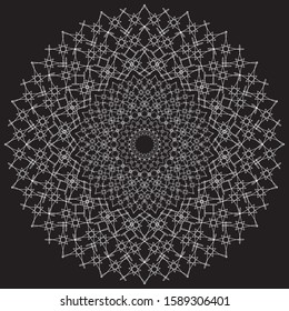 Flower Mandala. Vintage decorative elements. Oriental drawing, vector illustration.
