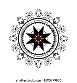 Flower Mandala. Vintage decorative elements