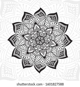 Flower Mandala. Vintage decorative elements. Oriental pattern, vector illustration.