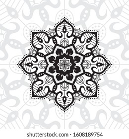 Flower Mandala. Vintage decorative elements. Oriental pattern, vector illustration.