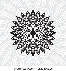 Flower Mandala. Vintage decorative elements. Oriental pattern, vector illustration.