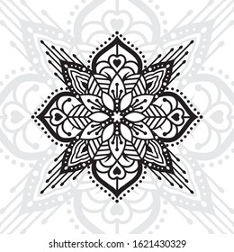 Flower Mandala. Vintage decorative elements. Oriental pattern, vector illustration.