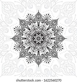 Flower Mandala. Vintage decorative elements. Oriental pattern, vector illustration.