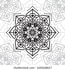 Flower Mandala. Vintage decorative elements. Oriental pattern, vector illustration.