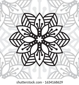 Flower Mandala. Vintage decorative elements. Oriental pattern, vector illustration.