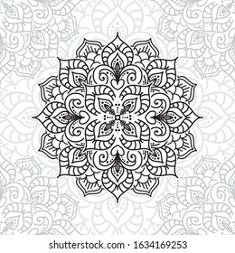 Flower Mandala. Vintage decorative elements. Oriental pattern, vector illustration.