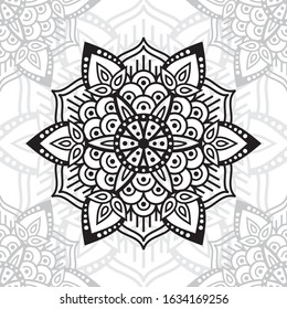 Flower Mandala. Vintage decorative elements. Oriental pattern, vector illustration.