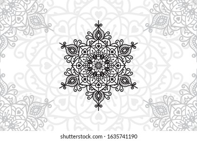 Flower Mandala. Vintage decorative elements. Oriental pattern, vector illustration.