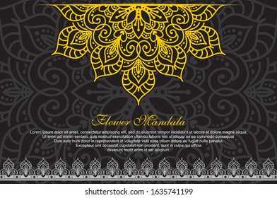 Flower Mandala. Vintage decorative elements. Oriental pattern, vector illustration.